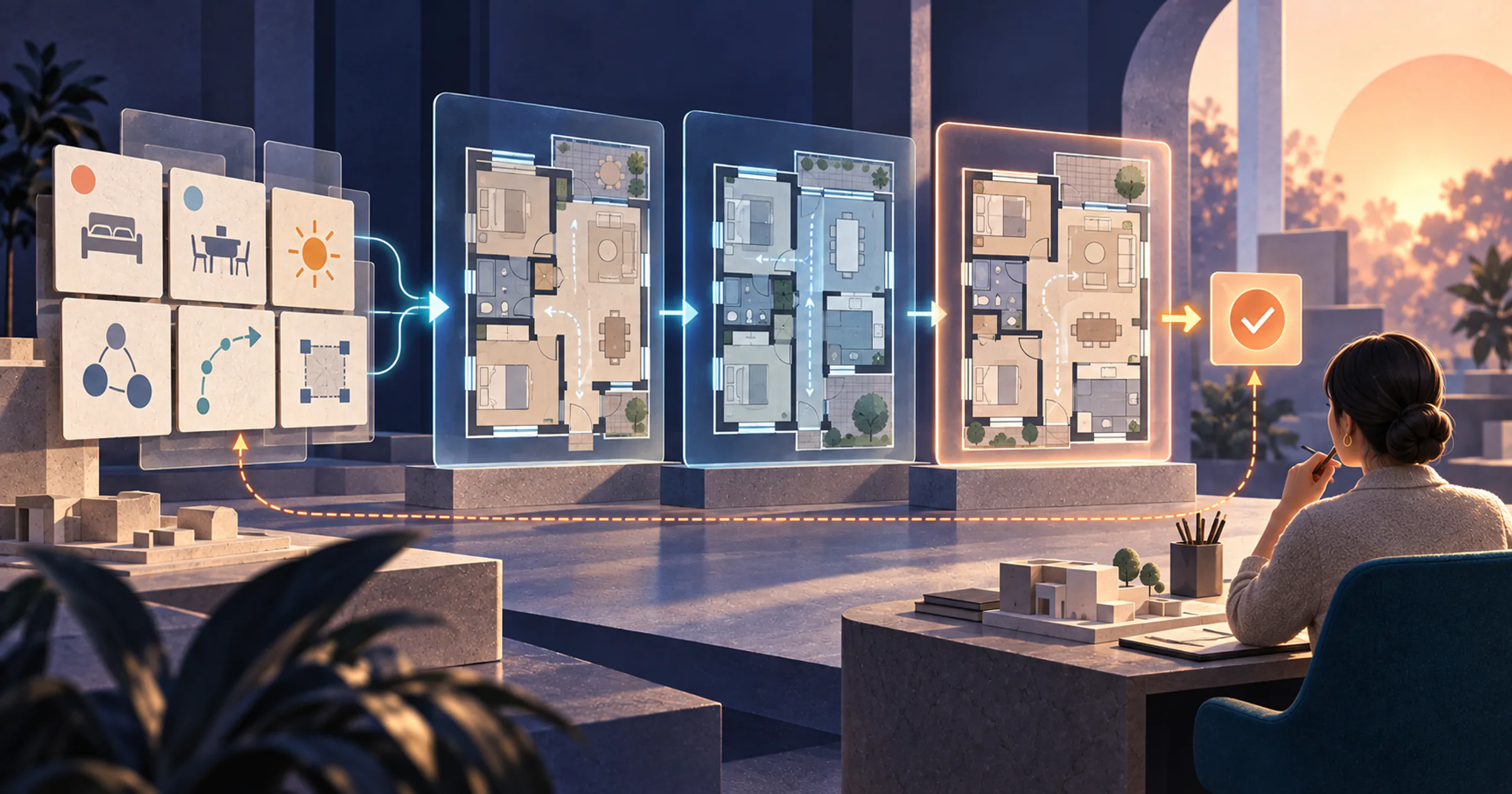 From Spatial Requirements to a Workable Floor Plan Concept
