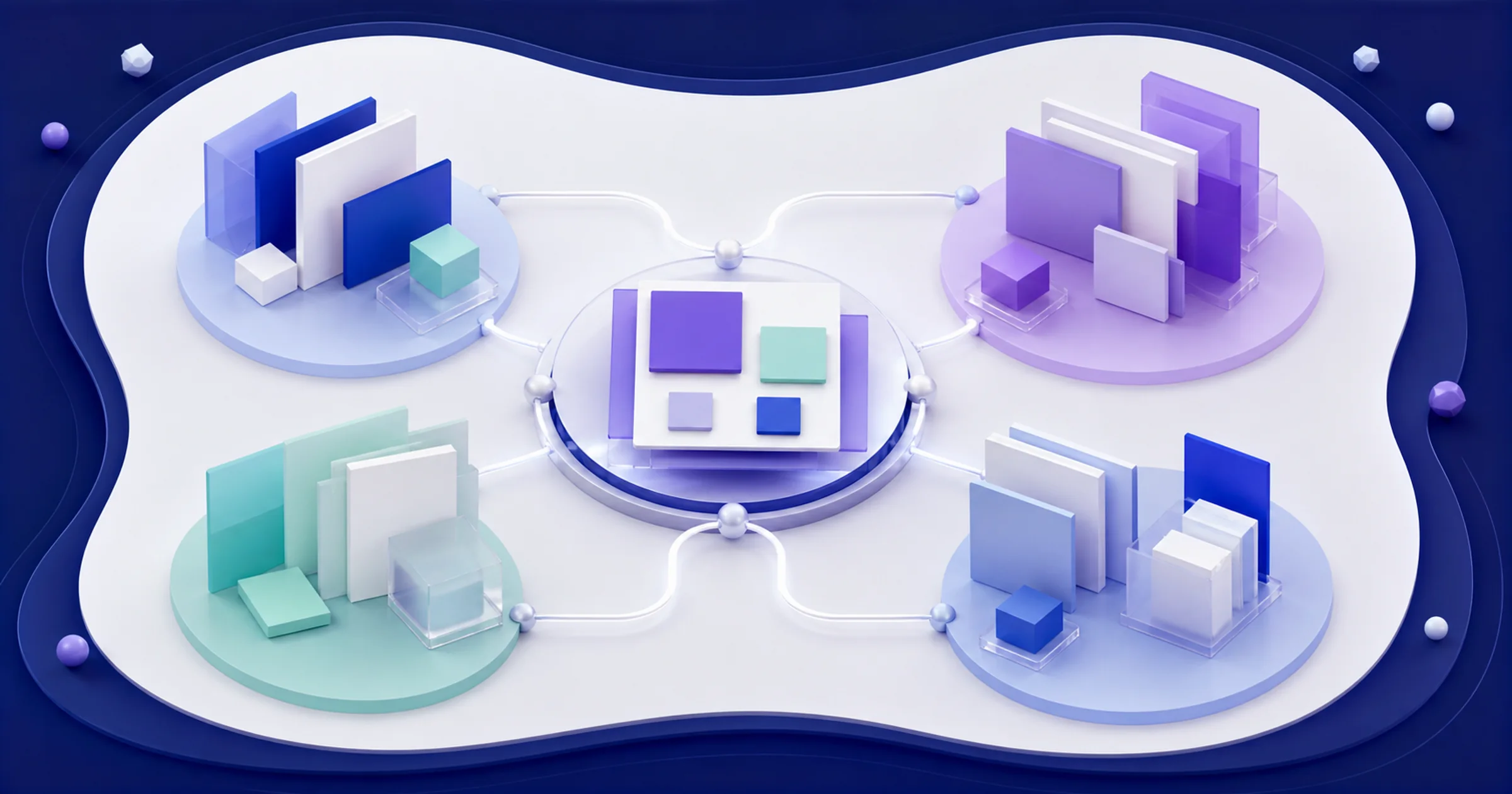 Sales, marketing, product, and knowledge workflows connected through a shared AI collaboration canvas