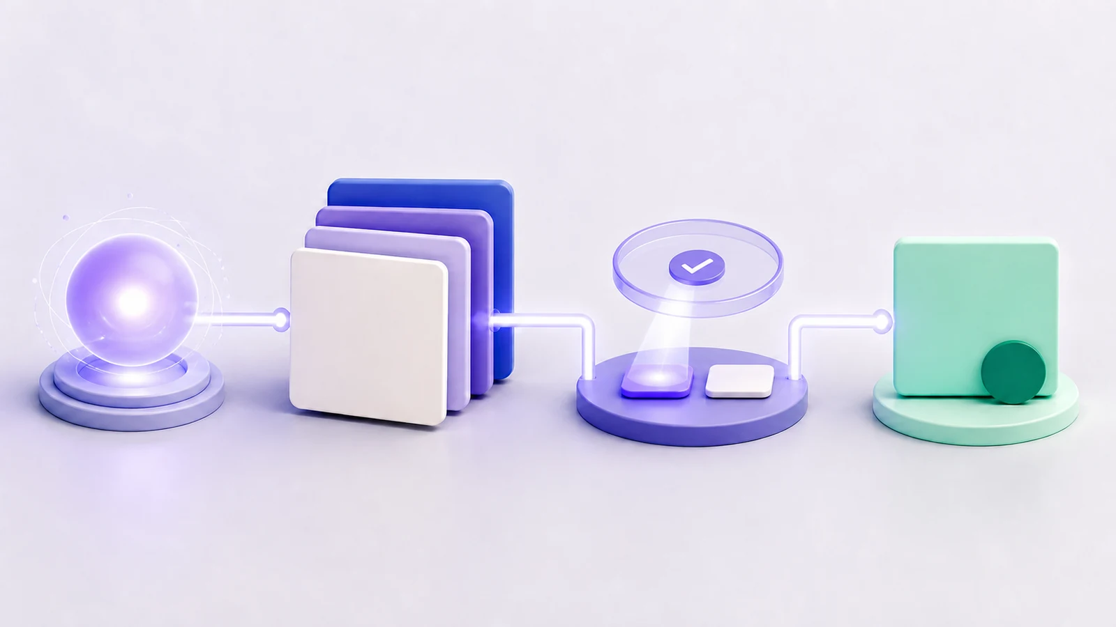 An AI-assisted sales signal moving through shared context, human review, and a clearly owned next action