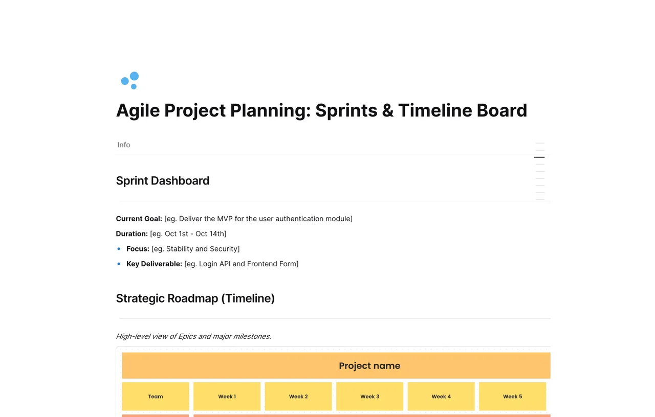 Advanced Agile project board with integrated sprint backlogs, Gantt-style timeline views, and task priority labels for Scrum teams.